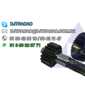 Eixo de acionamento e engrenagem